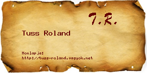 Tuss Roland névjegykártya