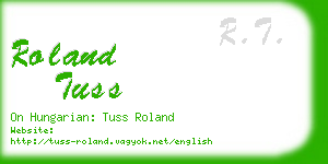 roland tuss business card